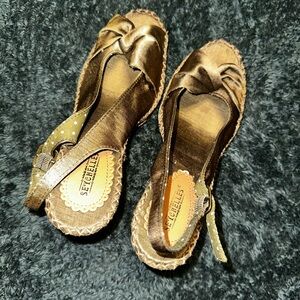 Green Wedges heel shoes